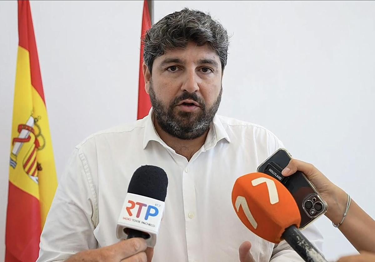 Fernando López Miras, presidente de la Comunidad Autónoma de Murcia.