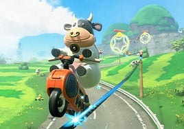 La organización animalista PETA ataca a Nintendo por el aro nasal de su vaca en 'Mario Kart World'