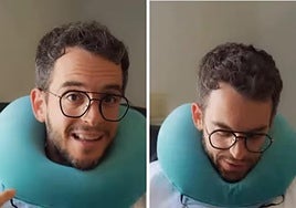 Un doctor avisa a los que usan el cojín en el avión: «No es postureo, es anatomía»