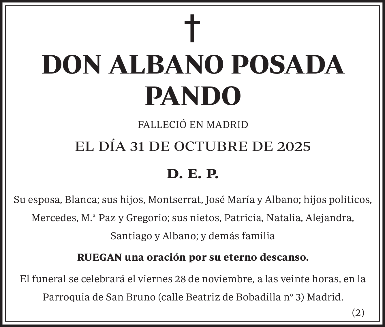 ALBANO POSADA PANDO
