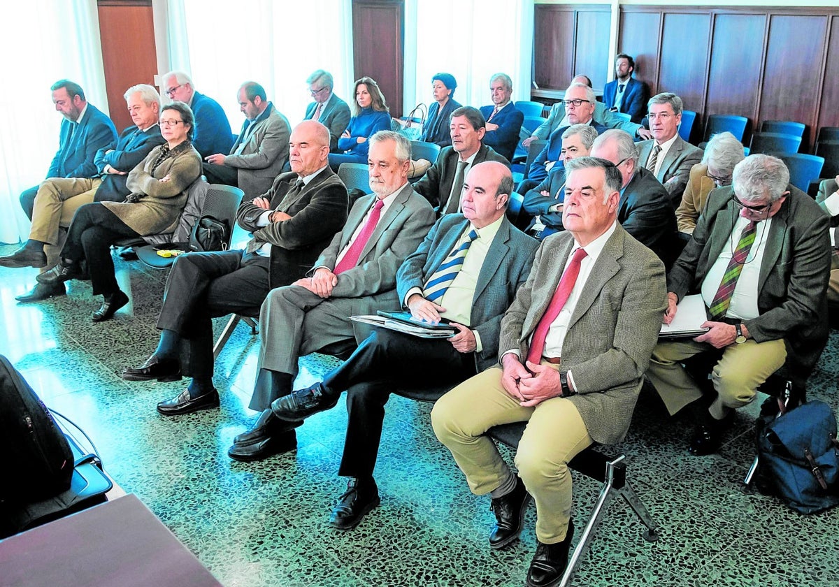 Vista de la sala durante el juicio de la pieza política del caso ERE en la Audiencia de Sevilla