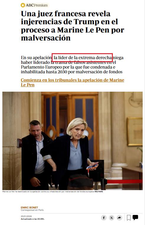 Artículo publicado en ABC el 20 de enero de este año por el actual corresponsal en París, Enric Bonet.