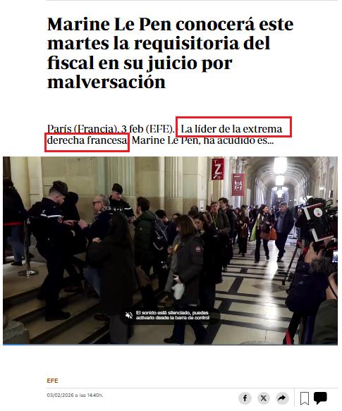 Teletipo de la Agencia EFE publicado el 3 de febrero en ABC.