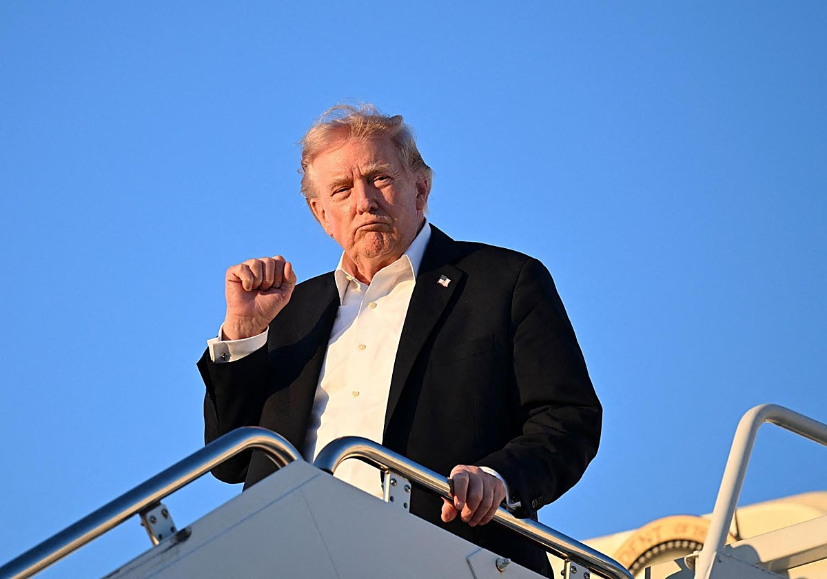 Donald Trump desembarca tras su viaje a Miami