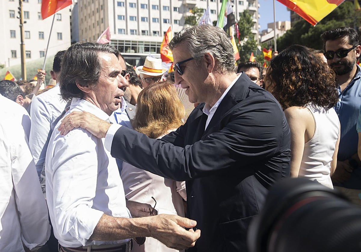 Alberto Núñez Feijóo y José María Aznar López