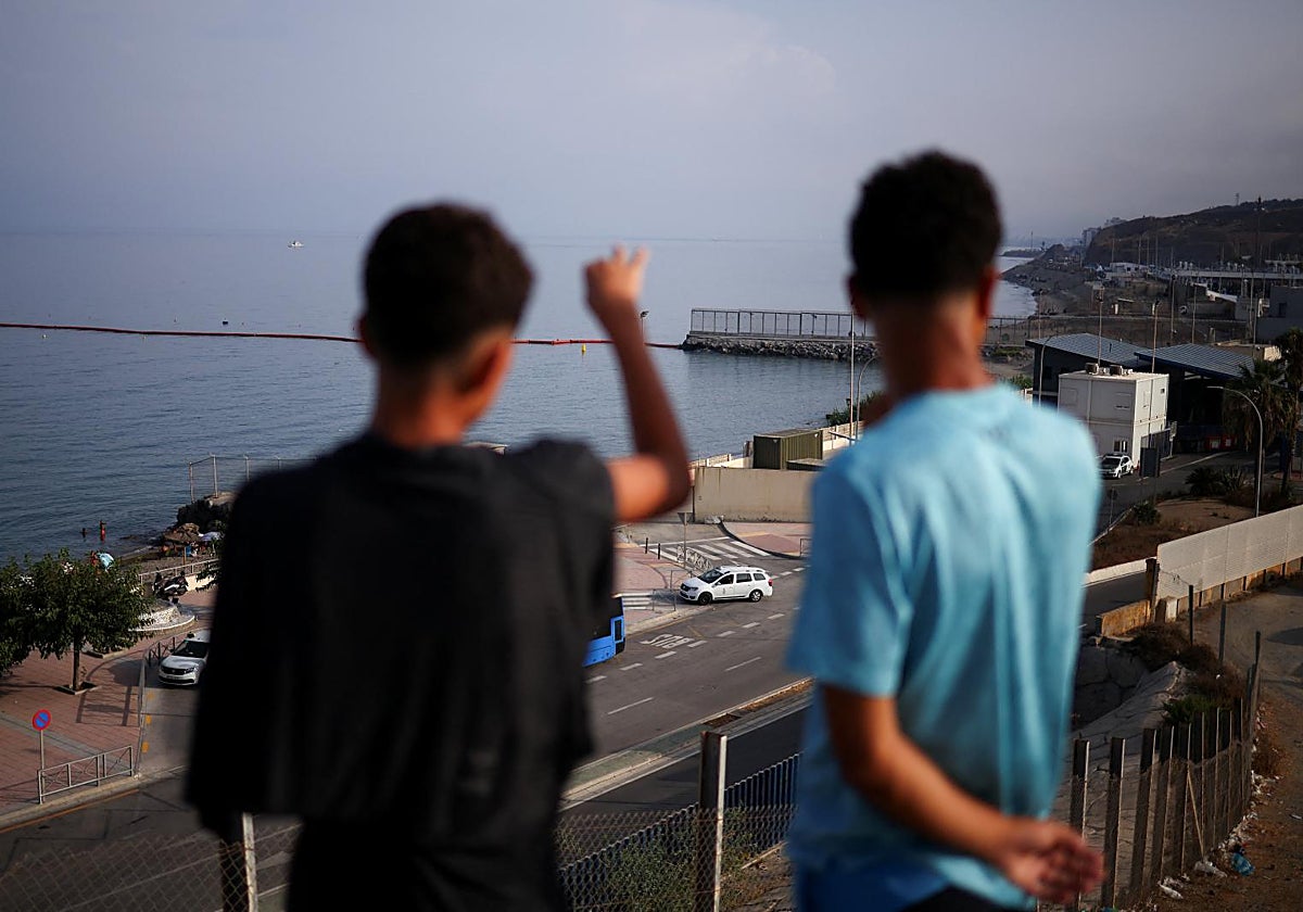 Frontera entre España y Marruecos en Ceuta
