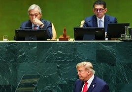 Trump, ayer, ante la Asamblea General de la ONU