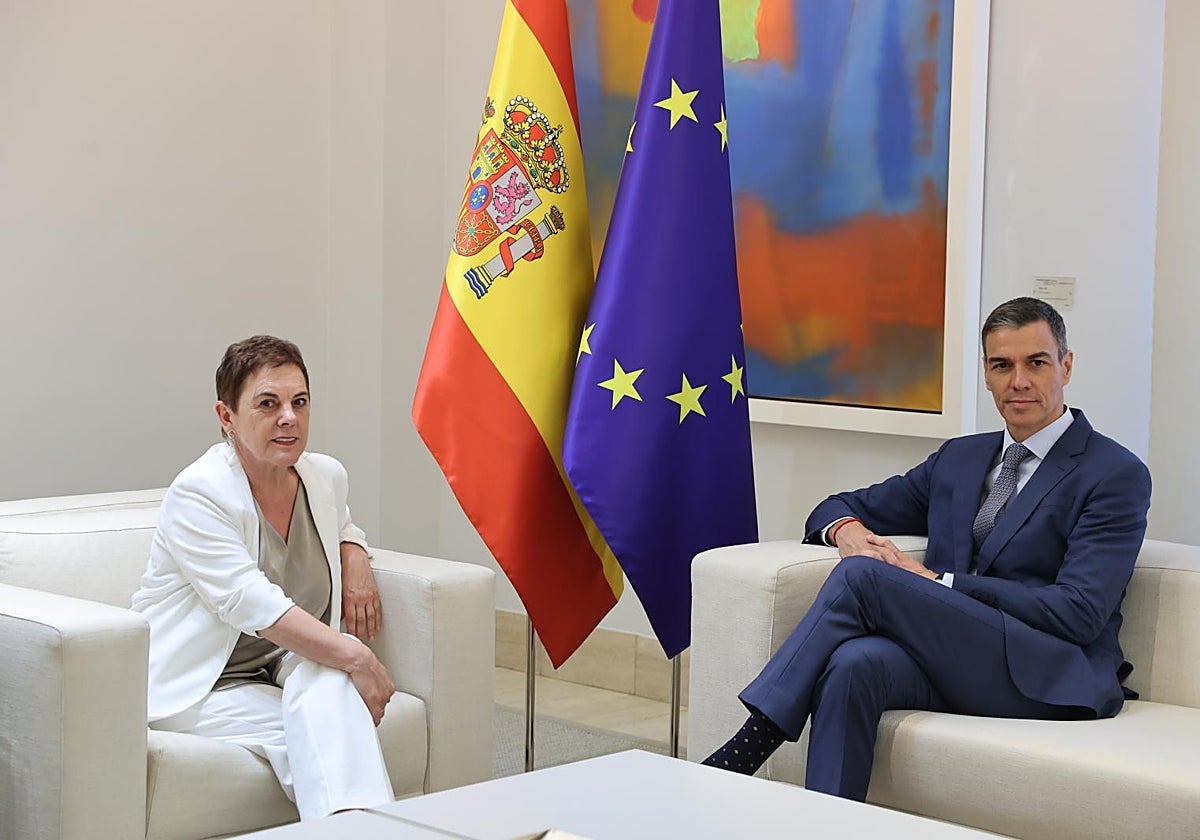 Aizpurua con Sánchez, en La Moncloa