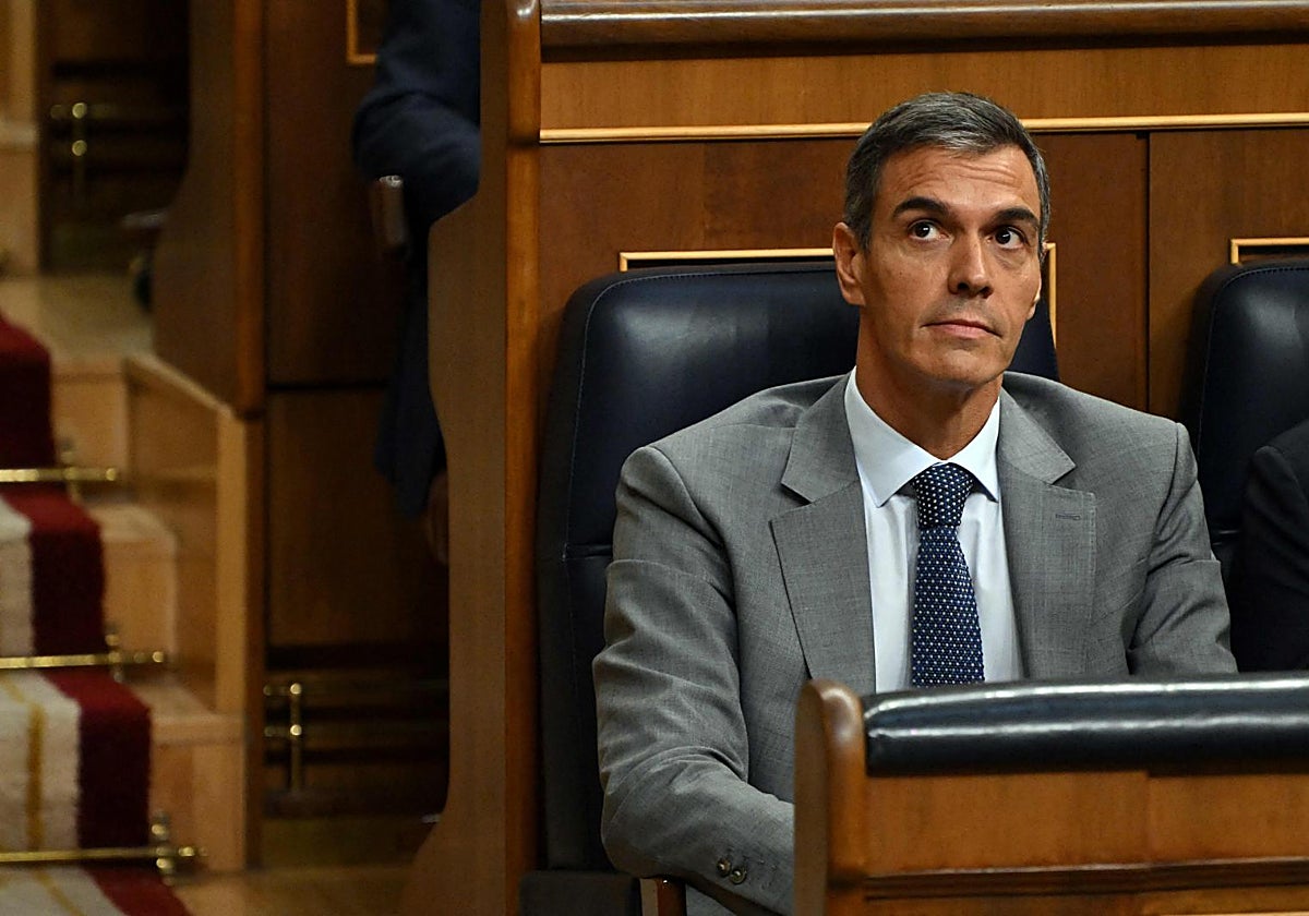 Pedro Sánchez, el viernes pasado en el Congreso