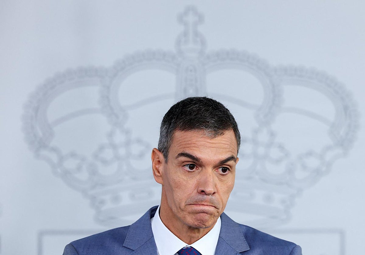 Pedro Sánchez, ayer, tras el Consejo de Ministros