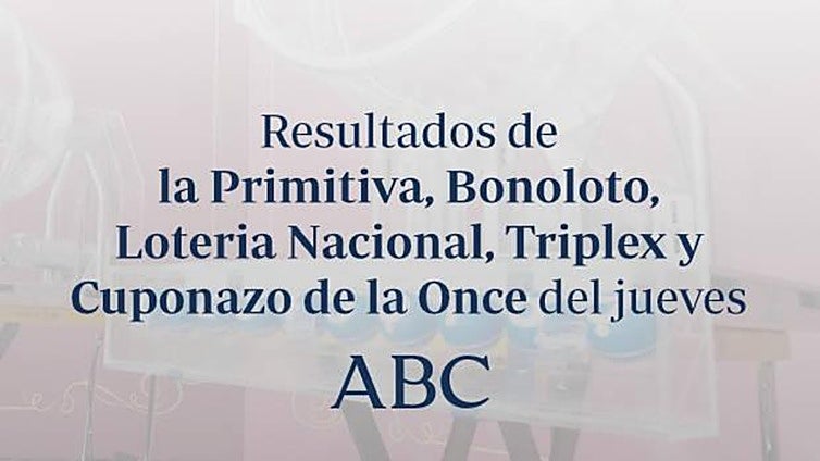 Resultados de La Primitiva,La Bonoloto,la Loteria Nacional Triplex y el Cuponazo de la Once del jueves jueves, 24 de septiembre de 2026