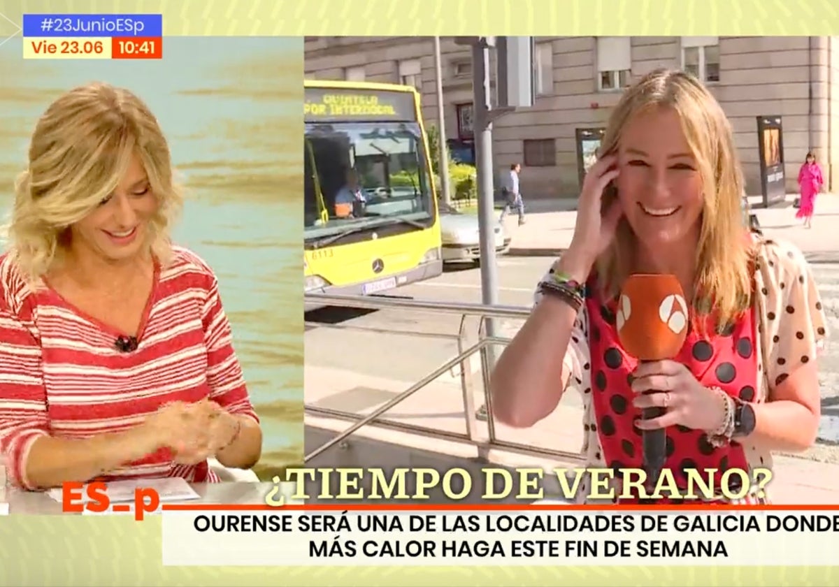 Susanna Griso, presentadora de 'Espejo Público', se tomó con humor el contratiempo.