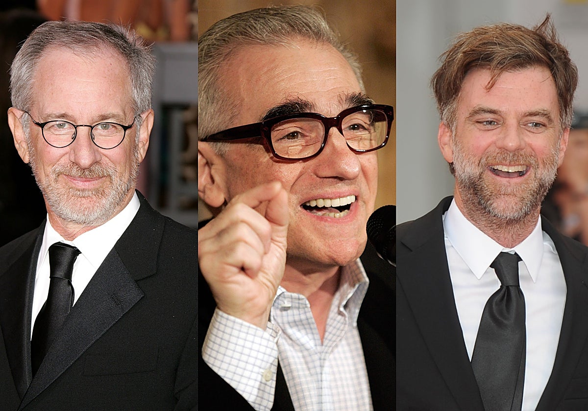 Los directores Steven Spielberg, Martin Scorsese y Paul Thomas Anderson