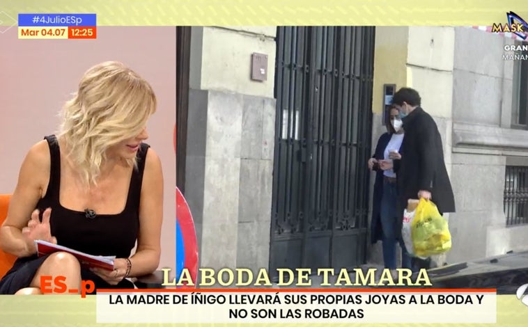 Imagen principal - Susanna Griso ha dedicado gran parte de la franja de sociedad de 'Espejo Público' a la boda de Tamara Falcó.