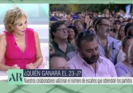 Ana Rosa Quintana se 'moja' y da su pronóstico, escaños incluidos, sobre el resultado electoral