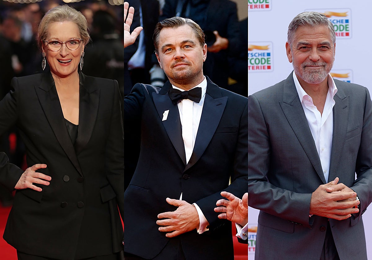 Meryl Streep, Leonardo DiCaprio y George Clooney