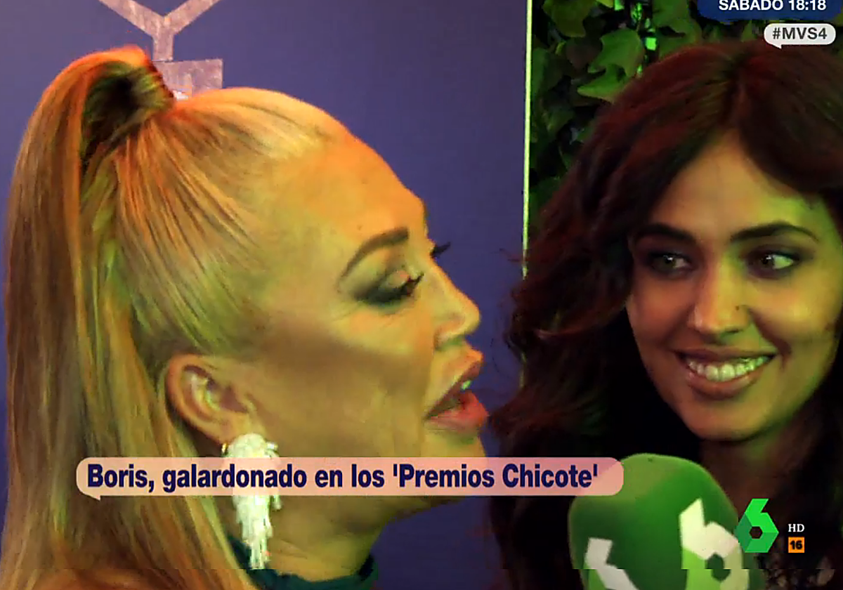 Belén Esteban, en 'Más vale sábado', junto a Boris Izaguirre, su copresentador