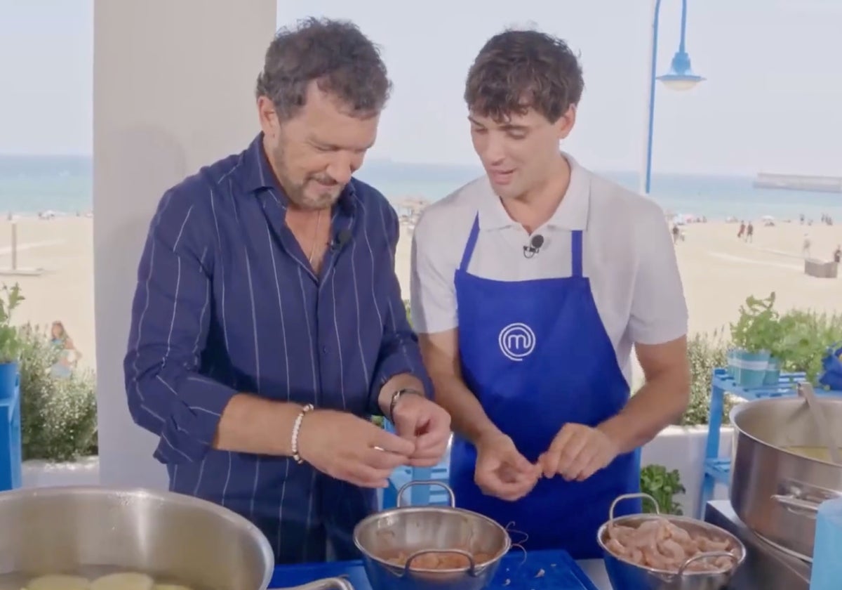 Antonio Banderas ha ejercido de anfitrión en la prueba de exteriores de 'Masterchef'