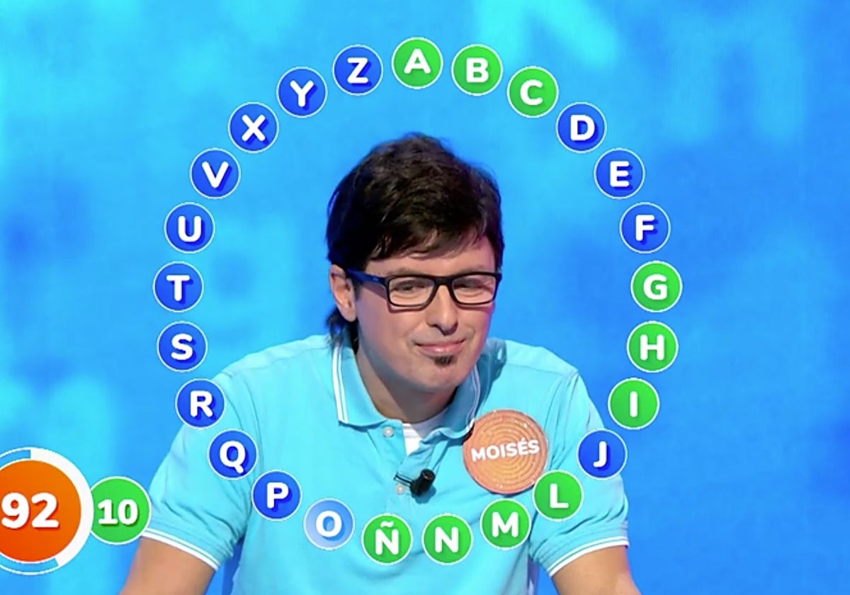 Moisés, durante 'El Rosco' de 'Pasapalabra'.