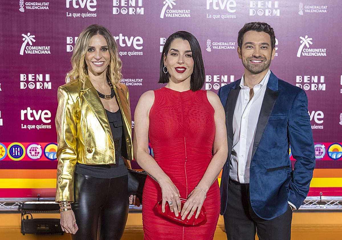 Ana Prada, Ruth Lorenzo y Marc Calderó fueron los presentadores de las dos semifinales y la semifinal del Benidorm Fest 2024