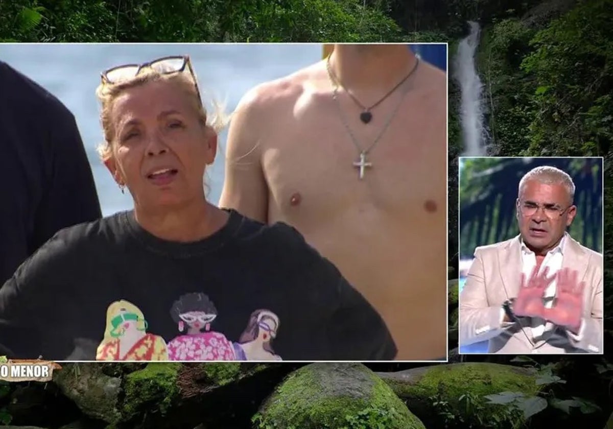 Carmen Borrego durante la prueba de localización de 'Supervivientes'