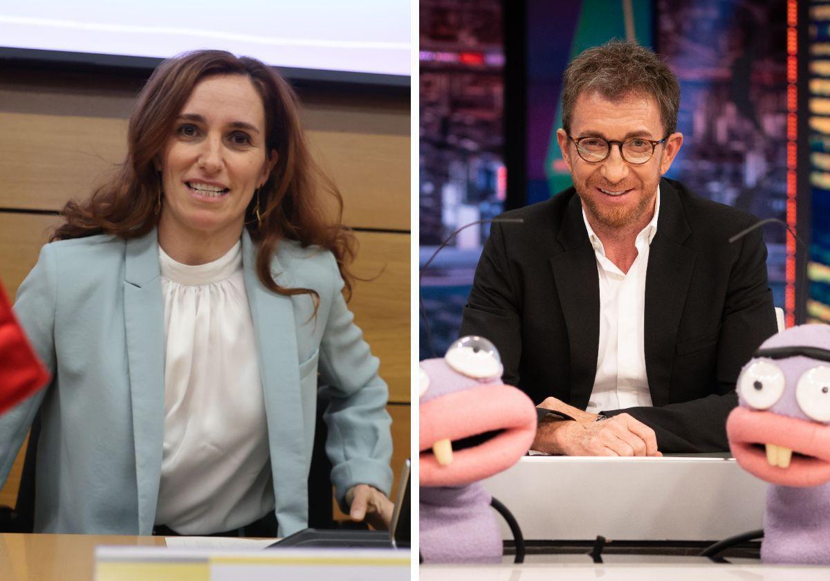 La ministra de Sanidad, Mónica García, y Pablo Motos