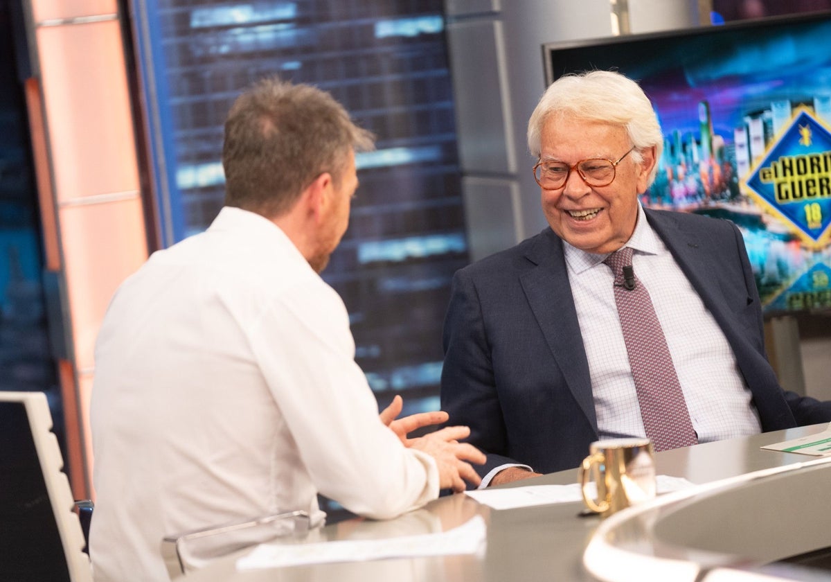 Felipe González durante su visita en 'El Hormiguero'