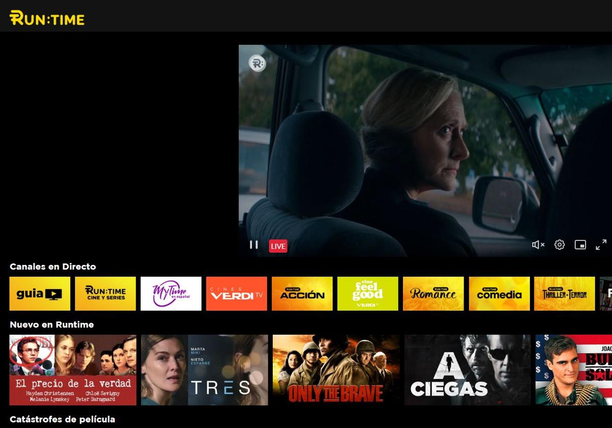 Runtime, la plataforma para ver películas y series gratis en España