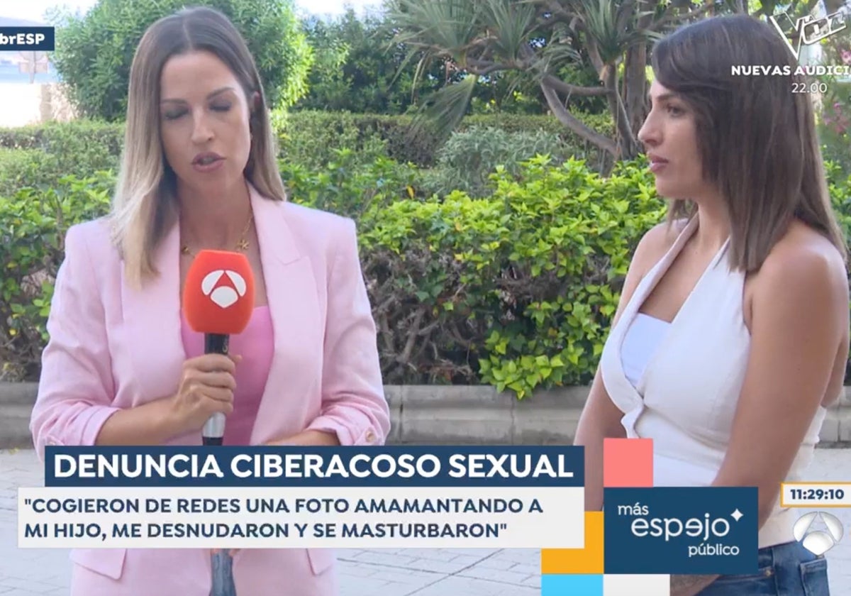 Una reportera de 'Espejo Público' ha mostrado su repulsa por el vídeo de alto contenido sexual que había visionado.