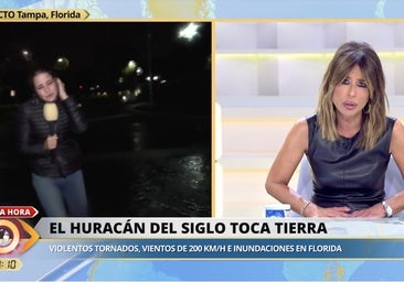 El aplaudido directo de la corresponsal en Miami por su estoica cobertura frente a Milton: «Nos arrastra»