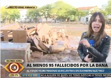 La dolorosa conexión en directo de una reportera de Telecinco: «Esta montaña de muebles era mi casa»