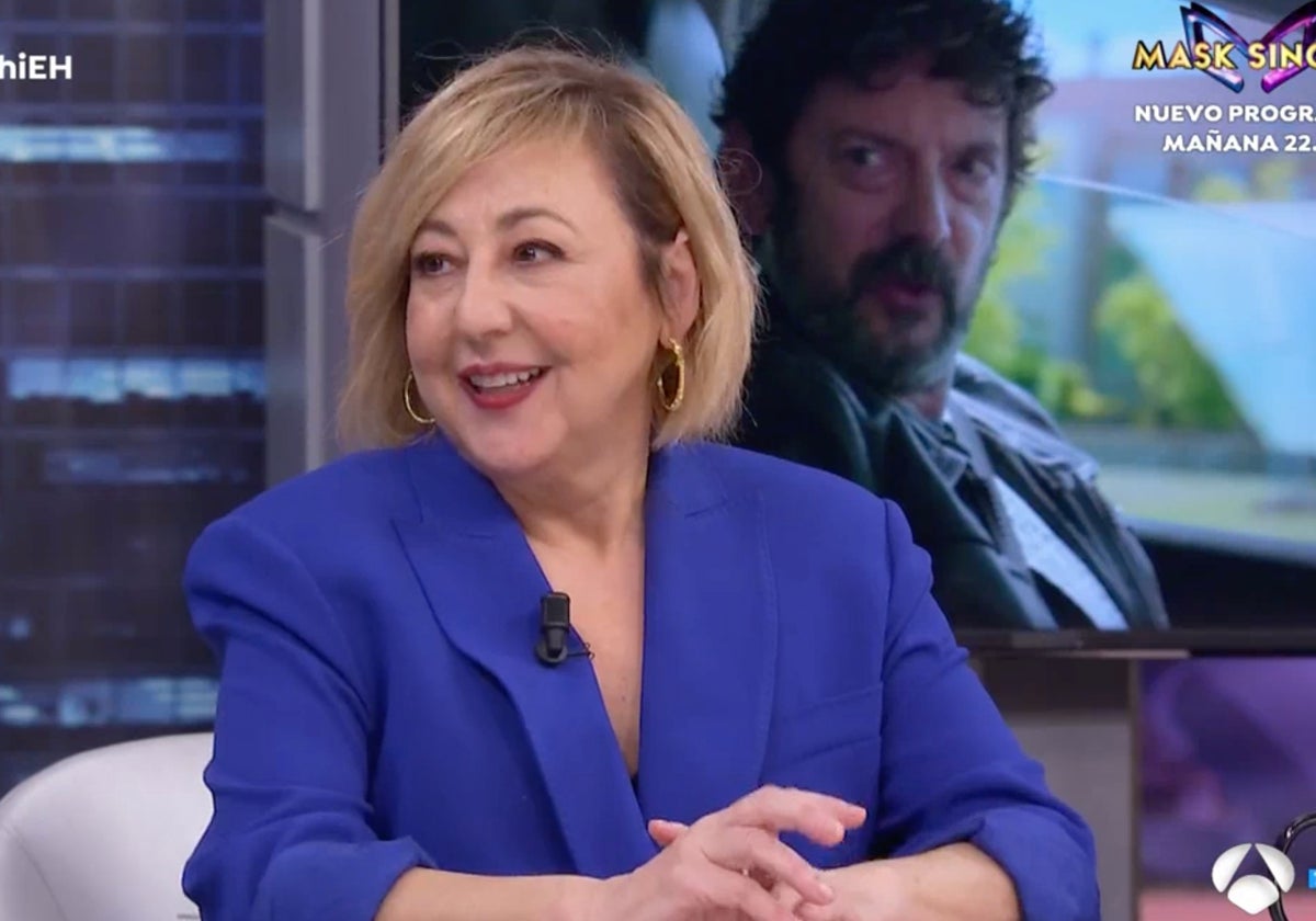 Carmen Machi presentando en 'El Hormiguero' su nueva serie