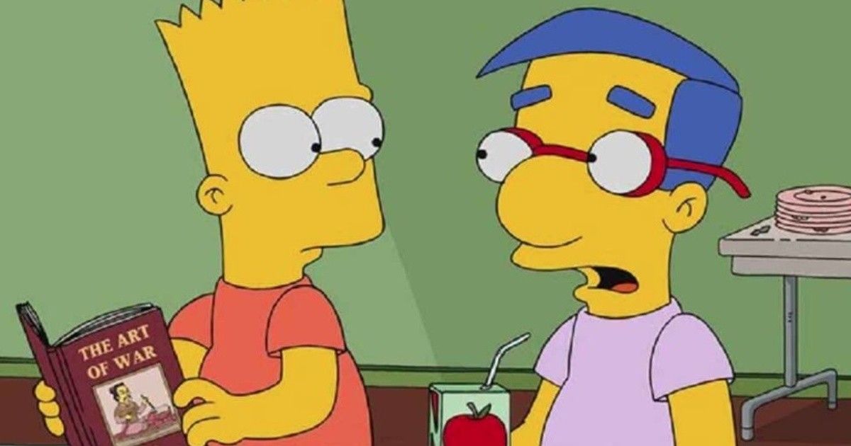 Bart Simpson y Milhouse en una escena de la serie