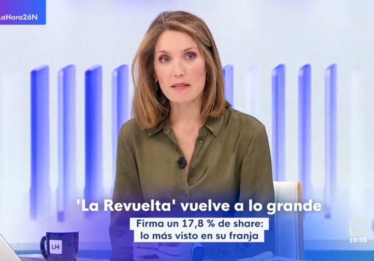 Silvia Intxaurrondo durante el programa del pasado lunes en la alusión al programa de Pablo Motos