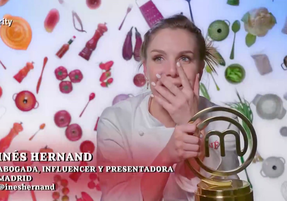Inés Hernand se llevó la final de 'Masterchef Celebrity' frente a Marina Rivers.