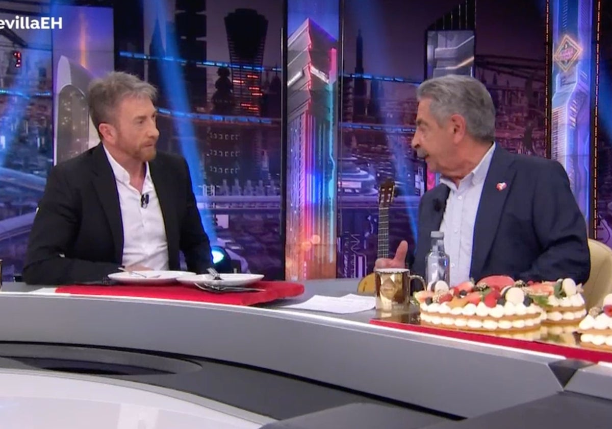 Miguel Ángel Revilla en 'El Hormiguero', a punto de soplar las velas