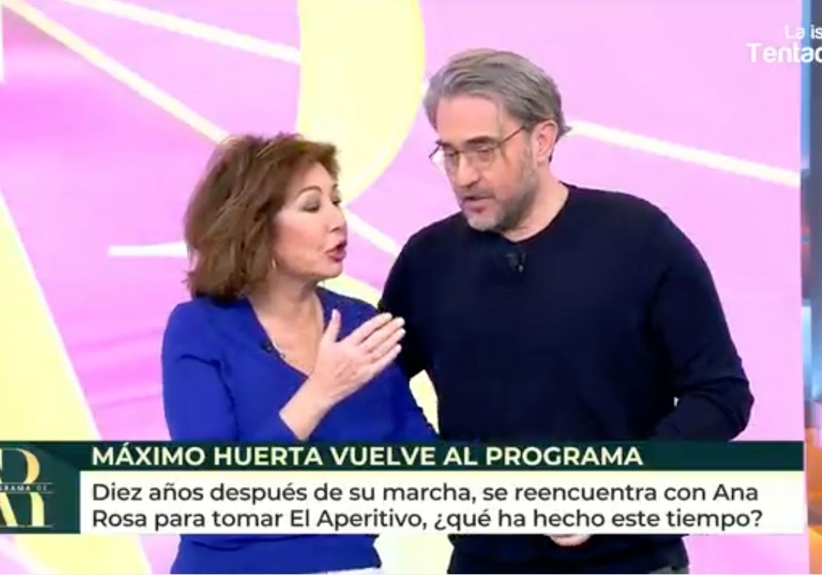 Ana Rosa Quintana y Máximo Huerta se han reencontrado en 'El programa de Ana Rosa' diez años después.