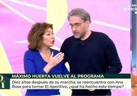 Así ha sido el esperado reencuentro entre Ana Rosa Quintana y Máximo Huerta: emoción y un 'tirito' a Pedro Sánchez