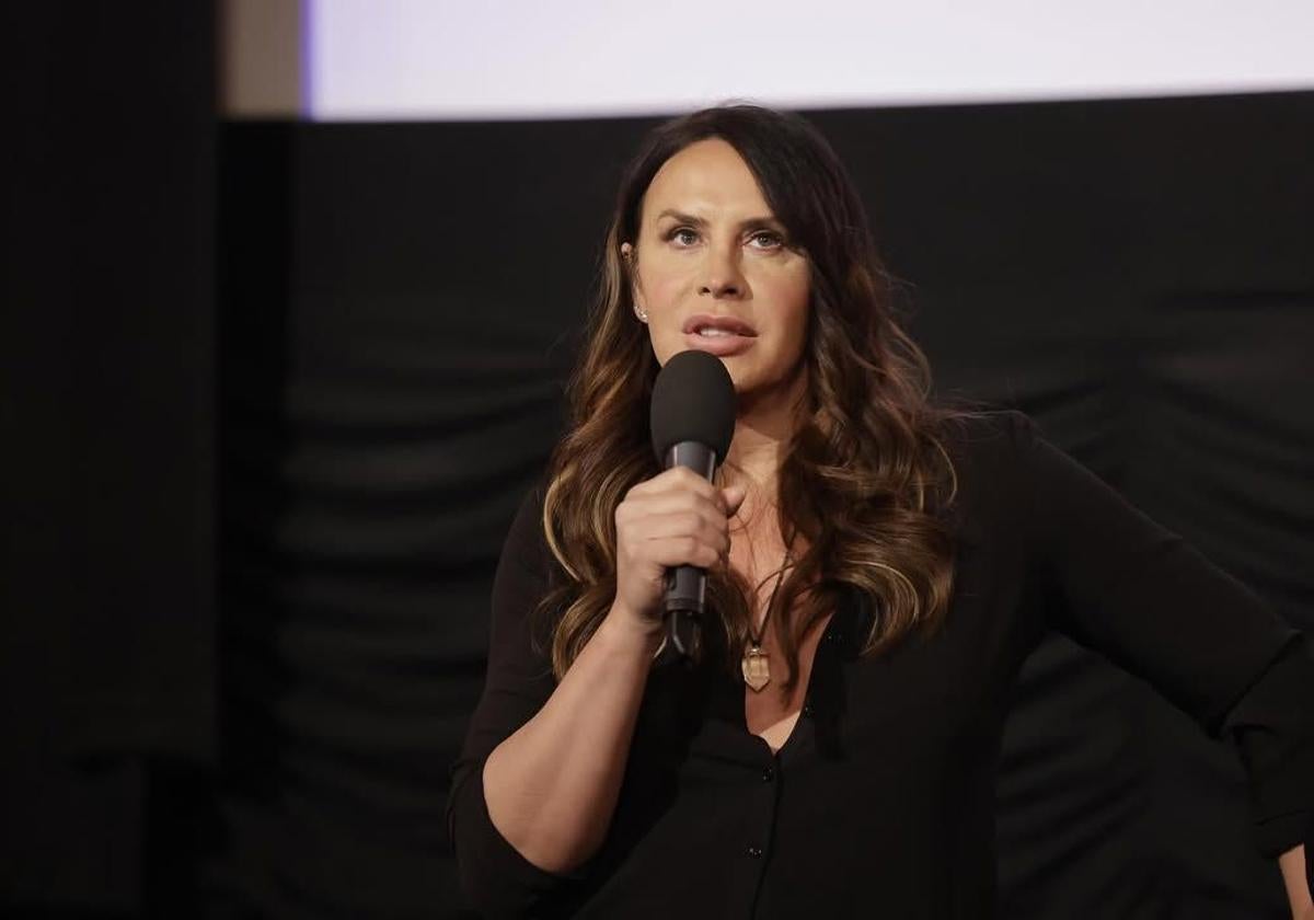 Karla Sofía Gascón, durante un evento de promoción de 'Emilia Pérez'