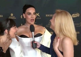 El inesperado comentario de Jedet en la alfombra roja de los Goya: «¿Melody puede dejar de cantar?»