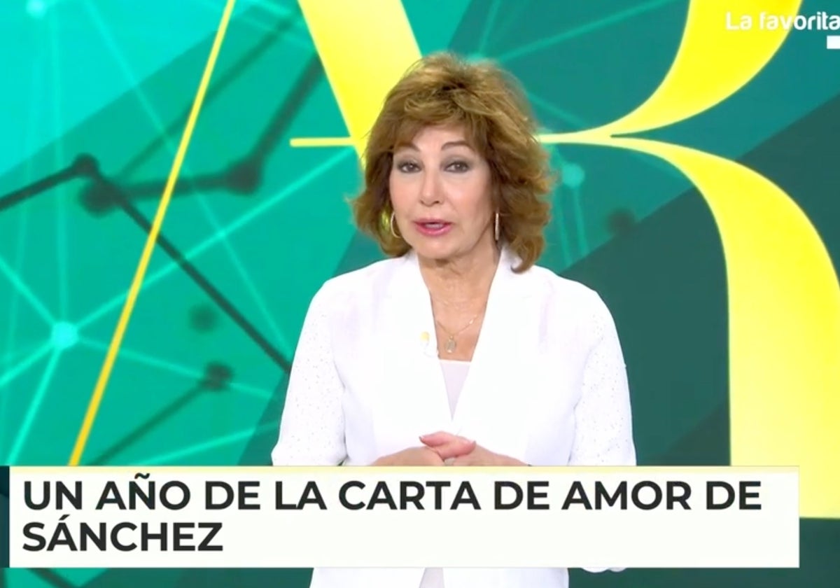 Ana Rosa Quintana ha vuelto a mostrarse intratable con Pedro Sánchez desde 'El programa de Ana Rosa'.