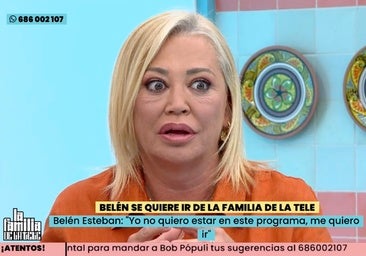 'La familia de la tele' expone su primera gran crisis en directo y Belén Esteban amaga con irse: «Estoy amargada aquí»