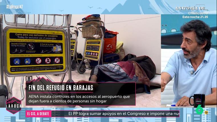 Juan del Val, tajante con las medidas adoptadas en el aeropuerto de Barajas contra los sintecho que viven allí: «No es la solución»