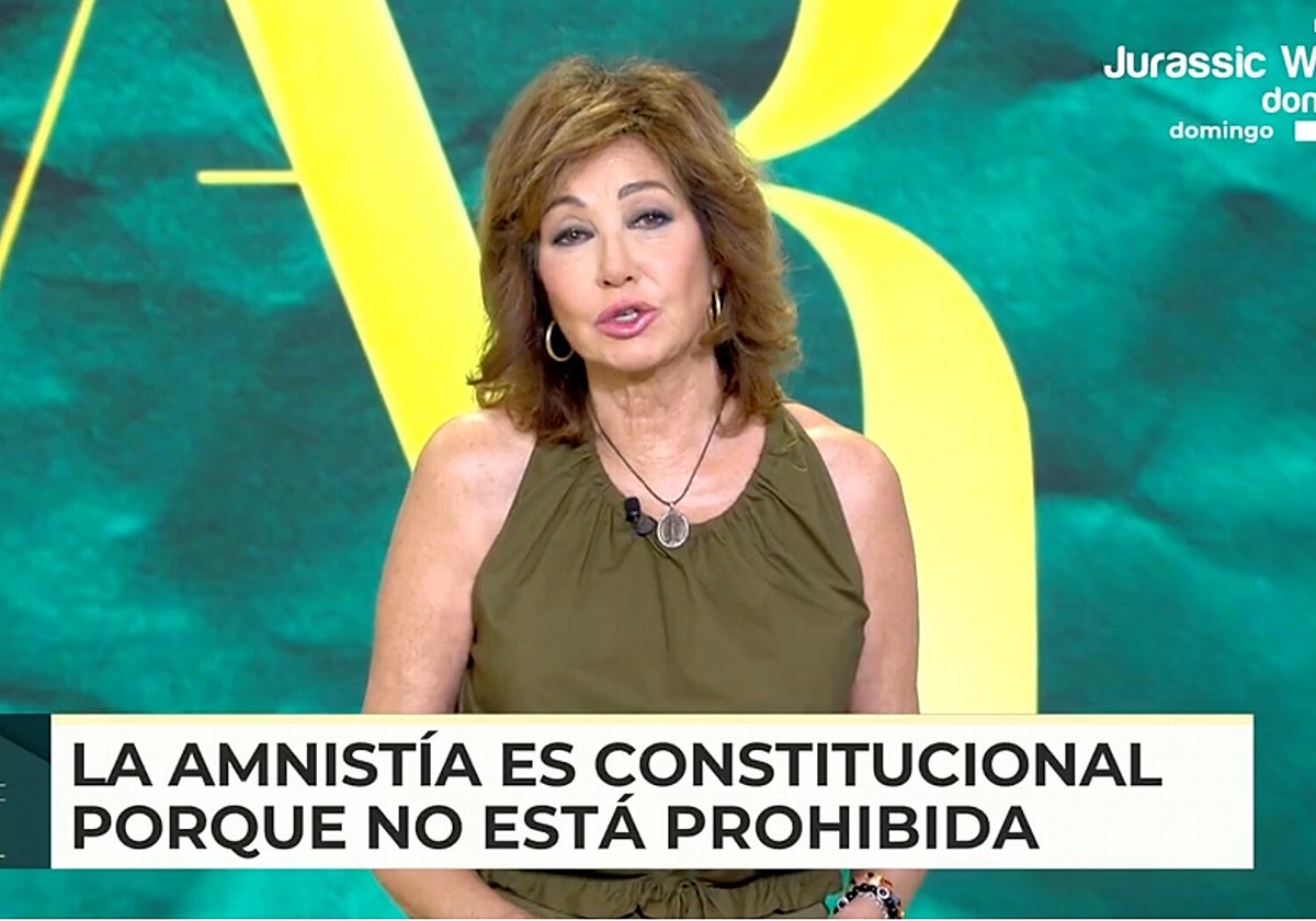 Ana Rosa Quintana ha sido demoledora con el Constitucional tras aprobar la Ley de Amnistía.