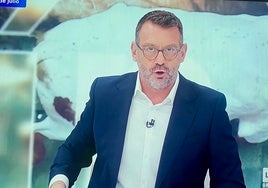 Marc Sala ha tenido que pedir disculpas a los telespectadores por el error al emitir el quinto encierro de los sanfermines