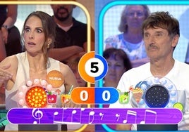 Nuria Fergó y Carlos Chamarro en 'Pasapalabra'