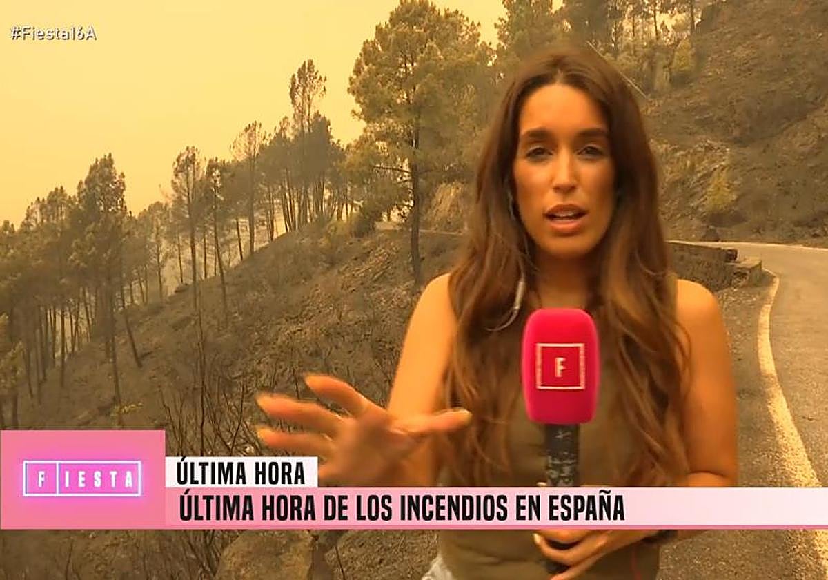 Evacúan a una reportera de Telecinco acorralada por el fuego en un incendio en Galicia: «Están llegando las llamas»