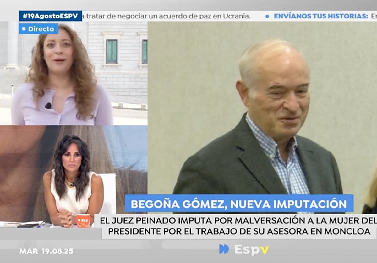 Ester Muñoz, portavoz del PP en el Congreso, ha sufrido un accidente durante su intervención en directo en 'Espejo Público'.