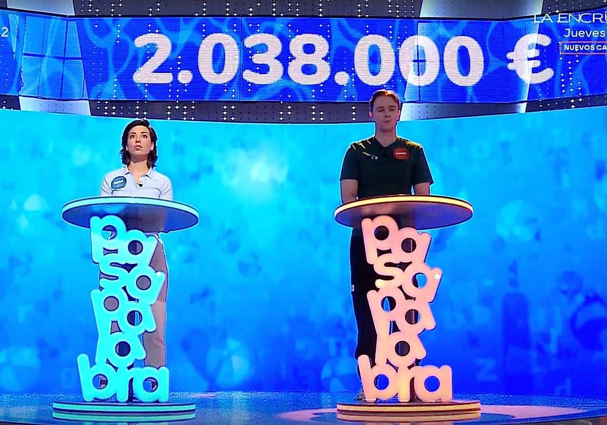 Rosa y Manu en 'El Rosco' de 'Pasapalabra'