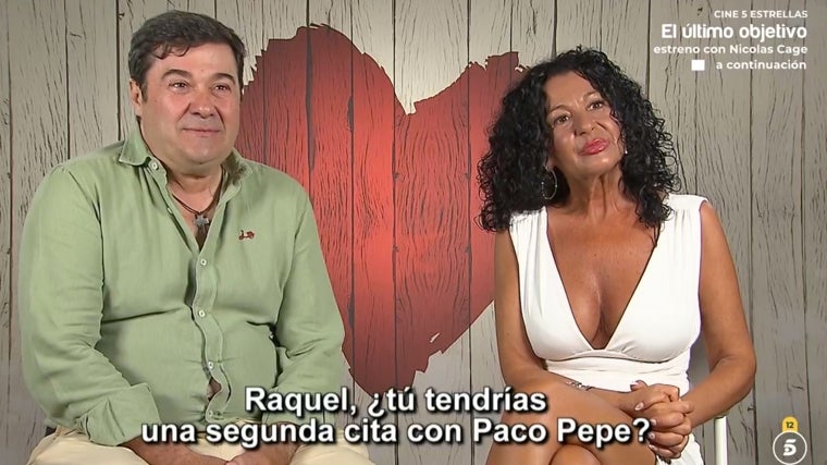 Paco Pepe y Raquel al final de la cita